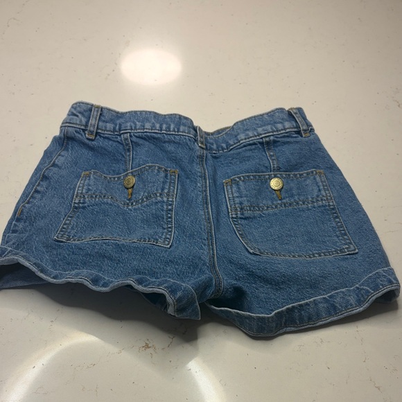 LOFT Blue Jean Shorts with Button Detail - Picture 3 of 3